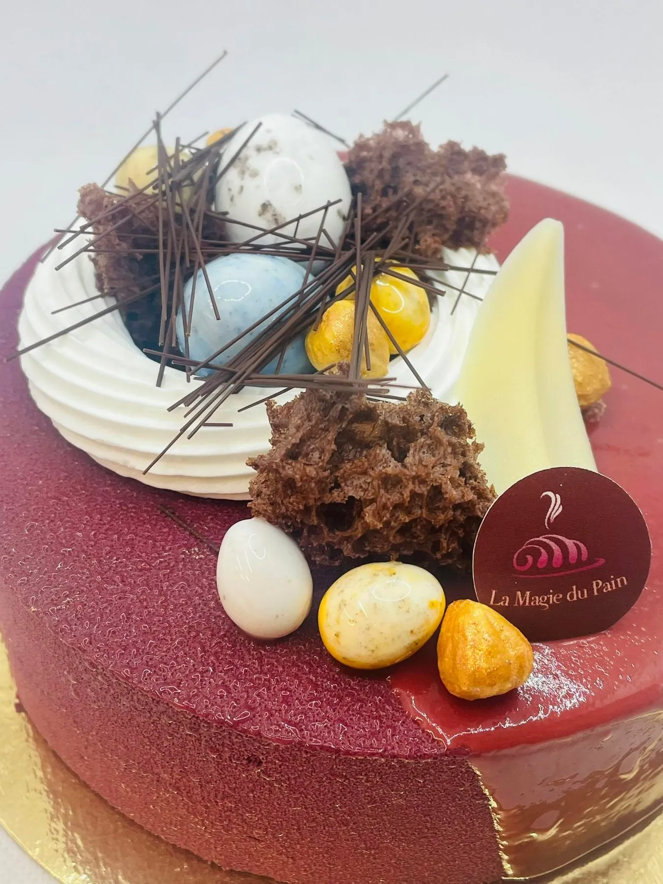 Entremets framboise et chocolat