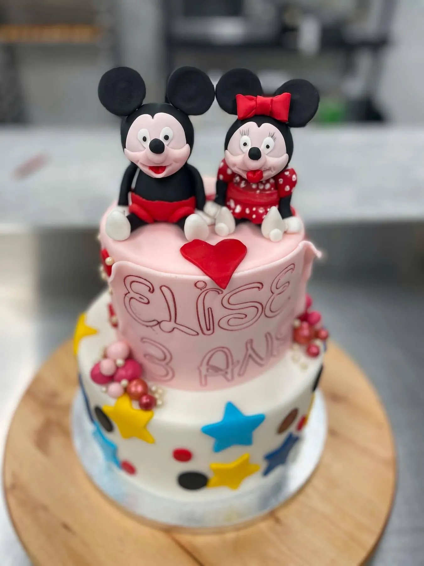 Mickey- en Minnietaart