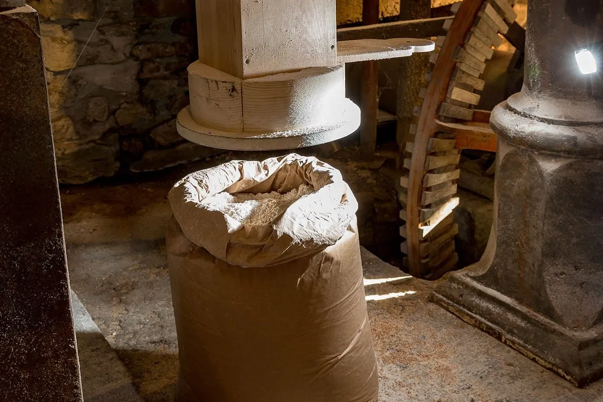 Zak bloem in de Moulin de Vencimont