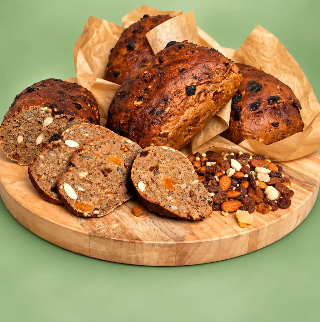 Gesneden fruit- en zadenbrood