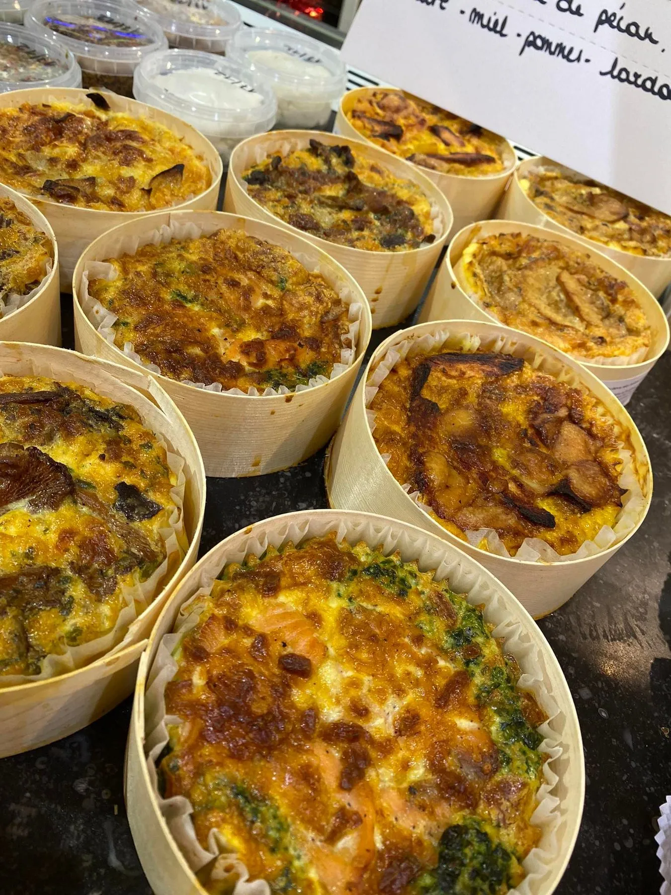 Quiches maison gratinées